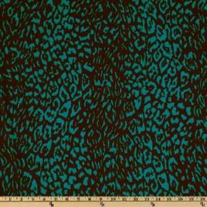   Animal Spots Brown/Turquoise Fabric By The Yard: Arts, Crafts & Sewing