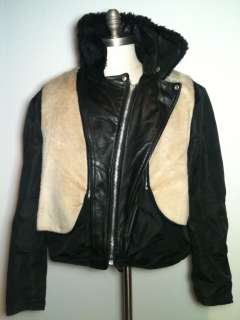 VTG 70s LESCO Perfecto Black Leather MOTORCYCLE JACKET Fur lined 