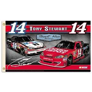  BSS   Tony Stewart #14 NASCAR 2 Sided 3x5 Flag Everything 