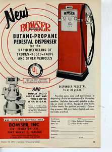 FIVE DOLLAR ADS  BOW015  BOWSER MODEL 22 GAS PUMP 1951  