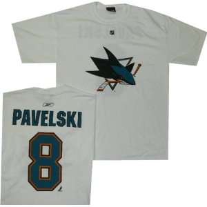   San Jose Sharks Joe Pavelski White Reebok T Shirt: Sports & Outdoors