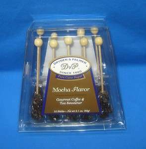 Mocha Flavor Demitasse Rock Candy Sticks 1 Pack 10 Pieces  