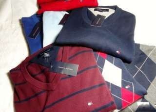   HILFIGER MENS PACIFIC V NECK SWEATERS VARIOUS STYLES & COLORS @