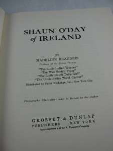 Madeline Brandeis SHAUN ODAY OF IRELAND 1929 HB  