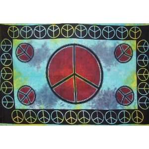  Tie Dye Peace Symbol Wall Hanging Cotton: Home & Kitchen