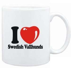  Mug White  I LOVE Swedish Vallhunds  Dogs Sports 