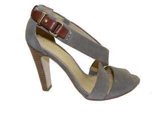 COACH BREA WOMENS TAUPE WALNUT SUEDE LEATHER HEELS Authentic New in 