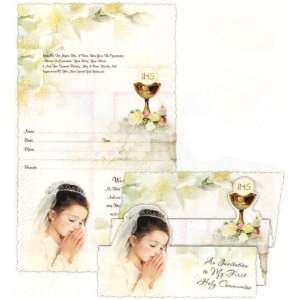  100 Quad Fold First Communion Invitations in Spanish (Made in Italy 