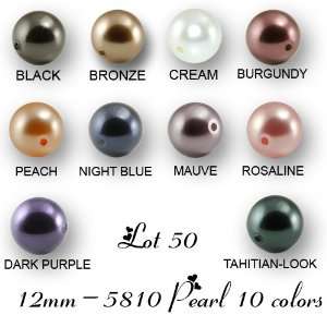  Wholesale Lot 50pcs 12mm Swarovski 5810 Crystal Pearl Beads 