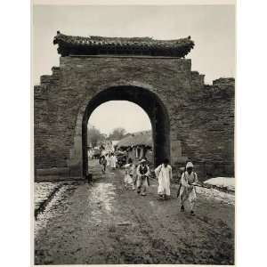 1930 Suwon Suigen City Wall Gate Korea Photogravure   Original 