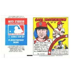   Test Issue Uncut Comic Wrapper Carl Yastrzemski Boston Red Sox Sports
