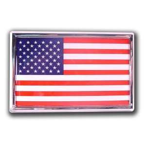  American Flag chrome auto emblem SUV Size Automotive