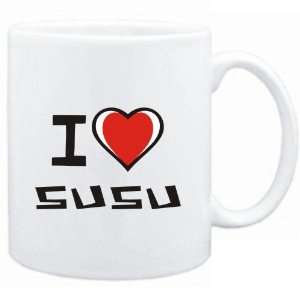  Mug White I love Susu  Languages