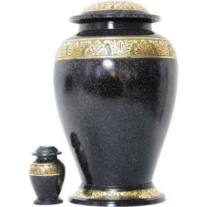  GORGEOUS Funeral Cremation Urn Urns W/CASE & MEDALLION 