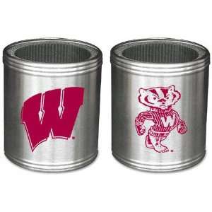    Wisconsin Badgers Stainless Steel Can Cooler Set