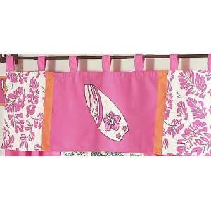  Surf Pink and Orange Window Valance by Jojo Designs White 