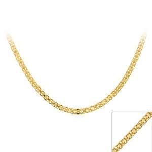  Mondevio Gold over Silver 18 inch Bizmark Chain Necklace Jewelry