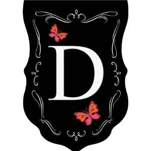 Small Butterfly Dance Monogram Flag Displays Letter D By Custom Decor 
