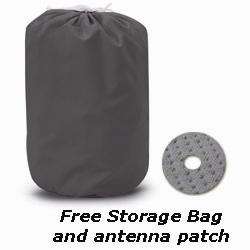 Freestorage bag and an antenna patch included. Antenna patchhas a 
