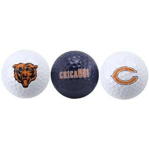  Chicago Bears 3 Pack Logo Golf Balls
