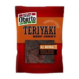 Oh Boy! Oberto Natural Style Beef Jerky, Teriyaki, 6.2 Ounce:  