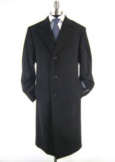 New BROOKS BROTHERS Black Cashmere Overcoat 42 42R NWT!  