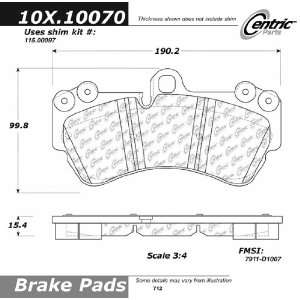  Centric Parts, 102.10070, CTek Brake Pads Automotive