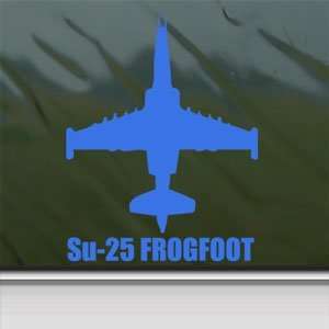  Su 25 FROGFOOT Blue Decal Military Soldier Window Blue 