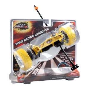 : Jakks Fly Wheels Twin Racing Launcher: Yellow 22 Diameter Panther 