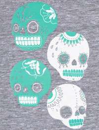 SUGAR SKULLS American Apparel TR401 T Shirt Mexican Day of the Dead 