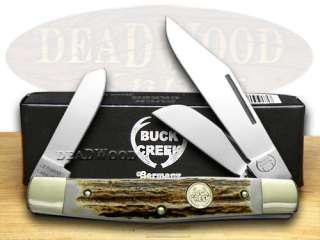 BUCK CREEK Genuine Deer Stag Stockman Pocket Knives  