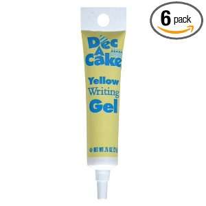 Dec A Cake Write A Cake Yellow, 0.75 Ounce (Pack of 6):  