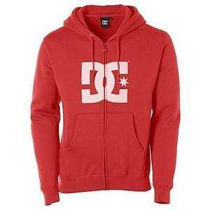  DC Star Zip Up Hoody   Medium/Red Automotive