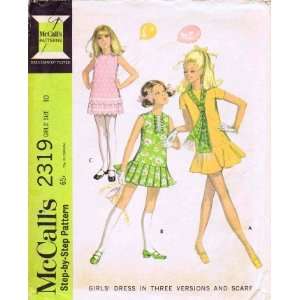  McCalls 2319 Vintage Sewing Pattern Girls Flounced Dress 