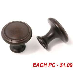    Oil Rubbed Bronze Round Cabinet Hardware Knob: Home Improvement