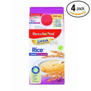 Beech Nut Easy Pour Rice DHA Plus+, 7 Ounce Boxes (Pack of 4)  