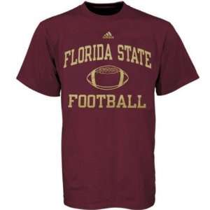  Florida State Seminoles Adidas Garnet Football T Shirt 