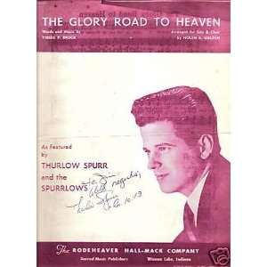  Sheet Music The Glory Road To Heaven The Spurlows 88 