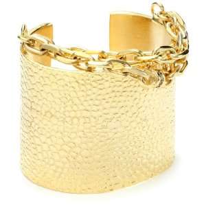  Paige Novick Pale Gold Safari Cuff Bracelet with Double 