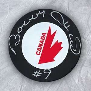  Bobby Hull Canada Cup Autographed/Hand Signed Hockey Puck 