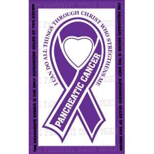  Pancreatic Cancer Ribbon Decal 6 X 11 