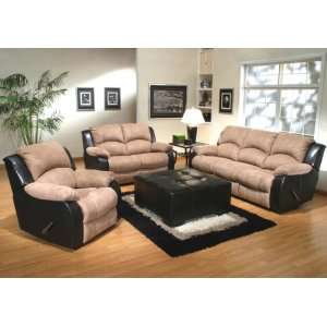 4pc Reclining Sofa Love seat Set with FREE ottoman:  Home 