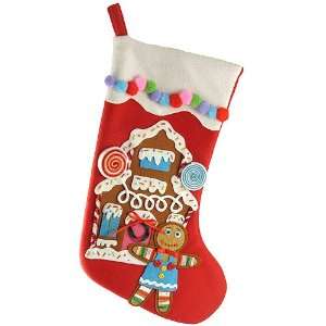   Boy With Fun Candy House Christmas Stocking