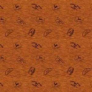 JOHN DEERE FABRIC TRACTOR FABRIC RUST HOMESPUN BY FQS  