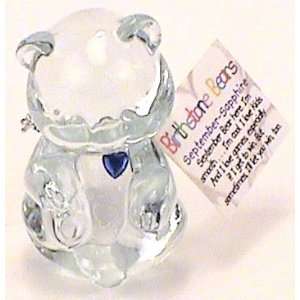  Fenton Art Glass, Birthstone Bears #5151W9 September Bear 