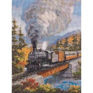    Heirloom Train Through The Mountains Cross Stitch: Home & Kitchen