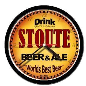  STOUTE beer and ale cerveza wall clock 