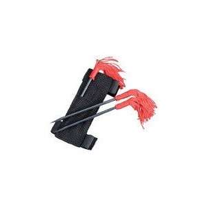  3PCS THROWING SPIKES SET W/RED TASSELS