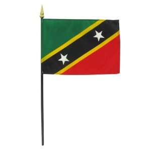  St. Kitts   Nevis 4in x 6in Hand Flag Patio, Lawn 