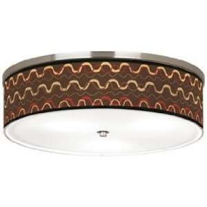  Wave Stitch Nickel 20 1/4 Wide Ceiling Light: Home 